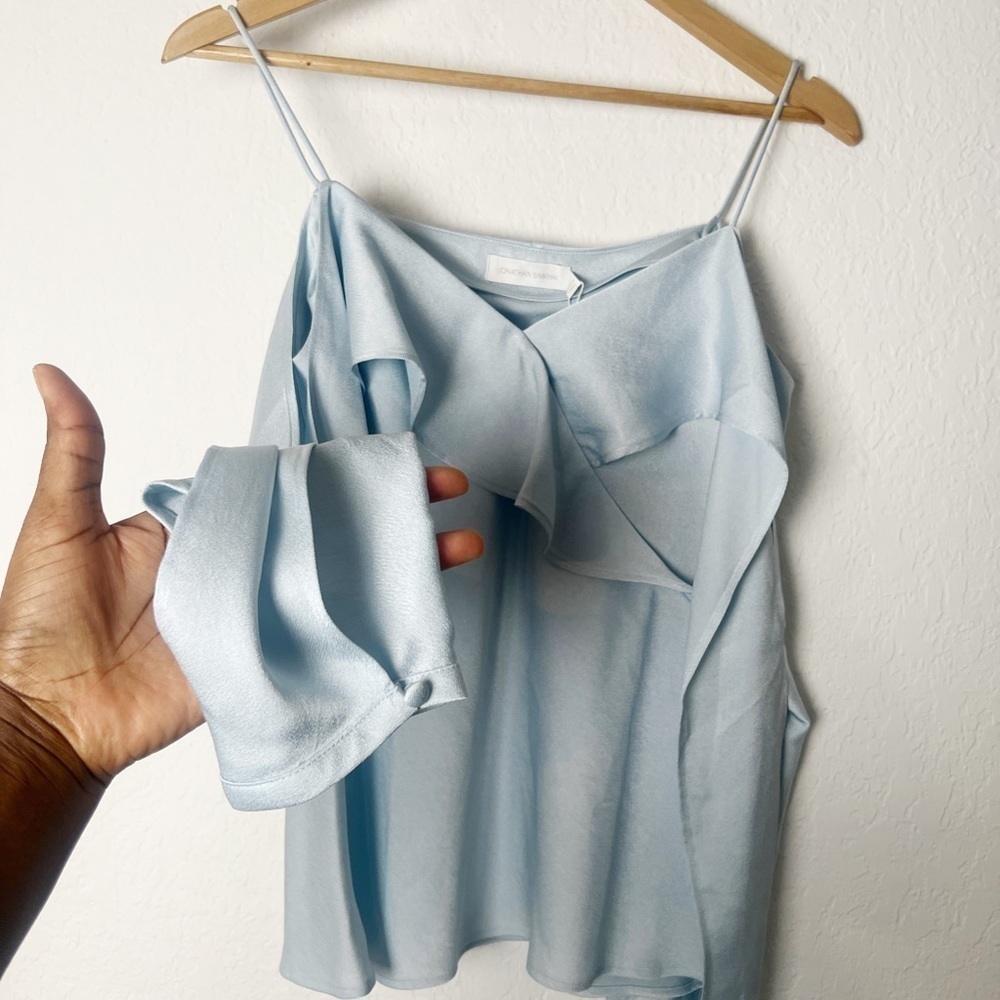 JONATHAN SIMKHAI DIANE SATIN OFF SHOULDER TOP - Picture 3 of 7